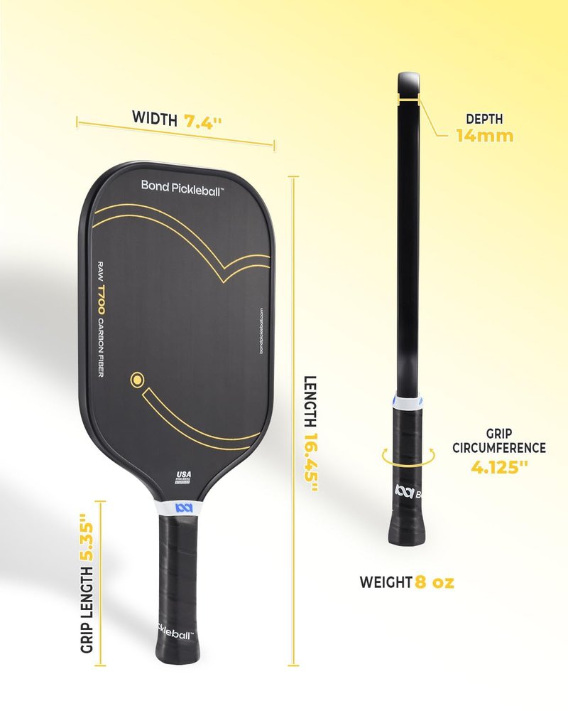 Pickleball Paddle, USAPA Approved Carbon Fiber Surface Pickleball Paddles with 14MM Polypropylene Honeycomb Core, Pickleball Rackets with Ergonomic Cushion Grip for Beginner & Pros Gifts for Women Men