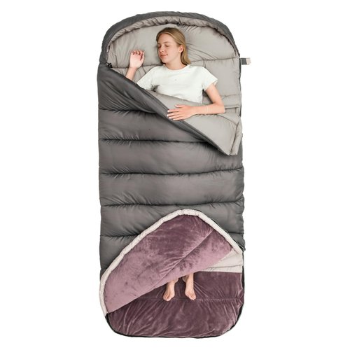 BISINNA 0 Degree Sleeping Bag XL for Adults Cold Weather Sleeping Bags Winter Big and Tall Large Sleeping Bags Zero Degree Camping