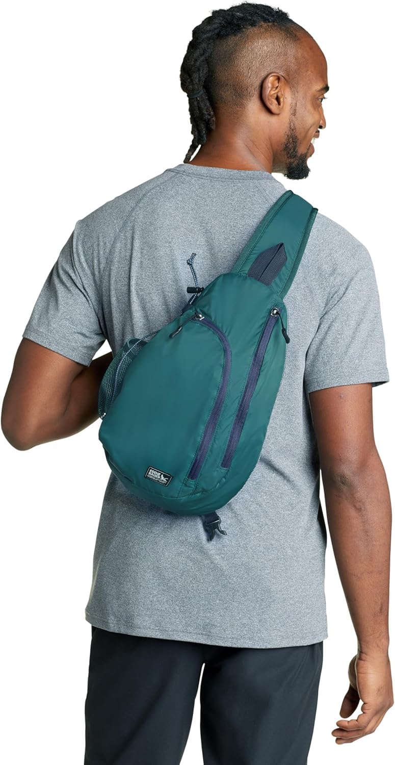 Eddie Bauer Ripstop Sling Bag | Travel | Everday Carry | Lightweight | Ripstop Nylon | Adjustable | 8L - Dark Ruby