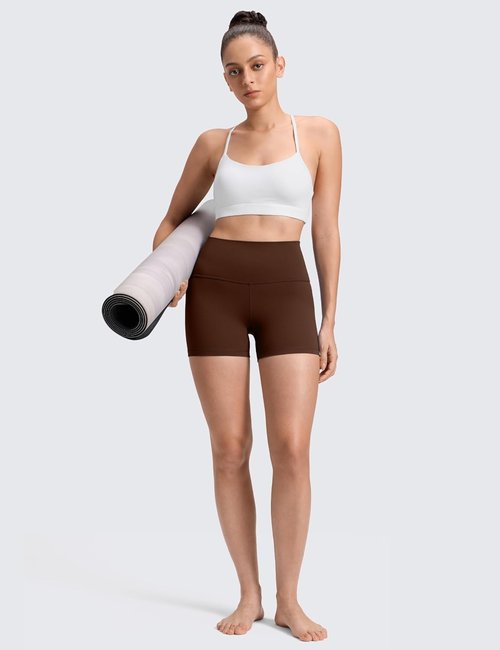 CRZ YOGA Biker Shorts - Butterluxe High Waisted Spandex for Women's Workout | 4'' Length