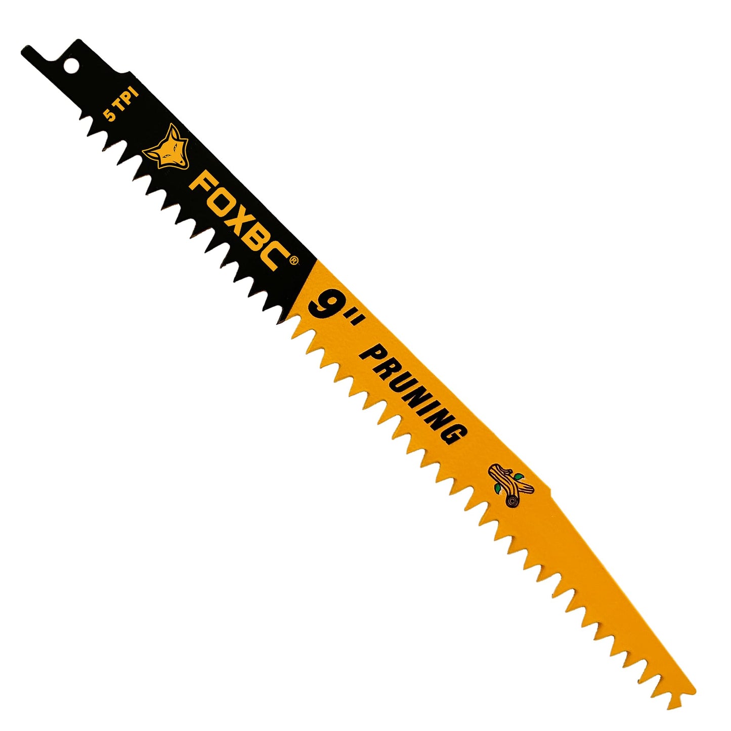 FOXBC Wood Pruning Reciprocating Saw Blades, 9 Inch Pruning Saw Blades 5 TPI for Tree Trimming, Wood Wet Cutting, 10-Pack