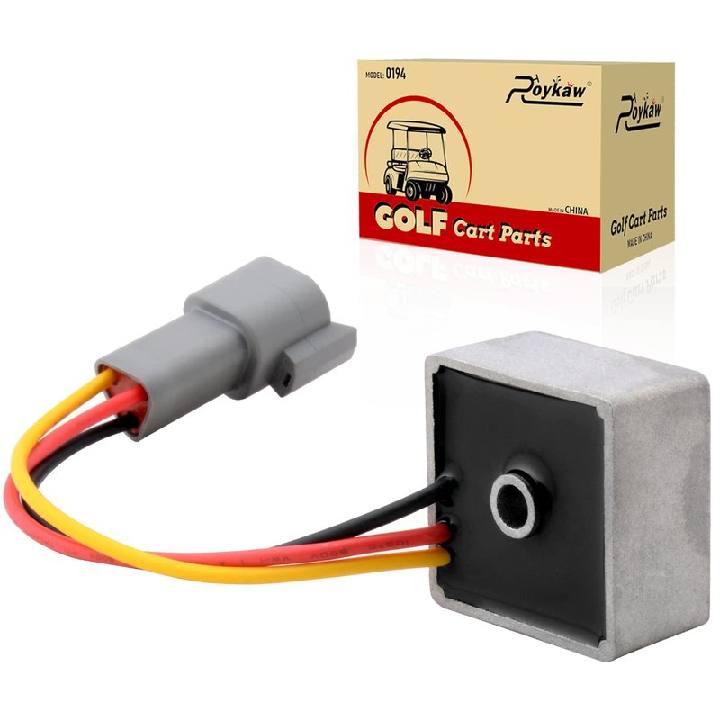 Roykaw 12 Volt Golf Cart Voltage Regulator Rectifier Compatible with Club Car 2004-up Precedent and 2018-up Tempo 4-Cycle Gas Models, OEM# 1025159-01, 1028033-01