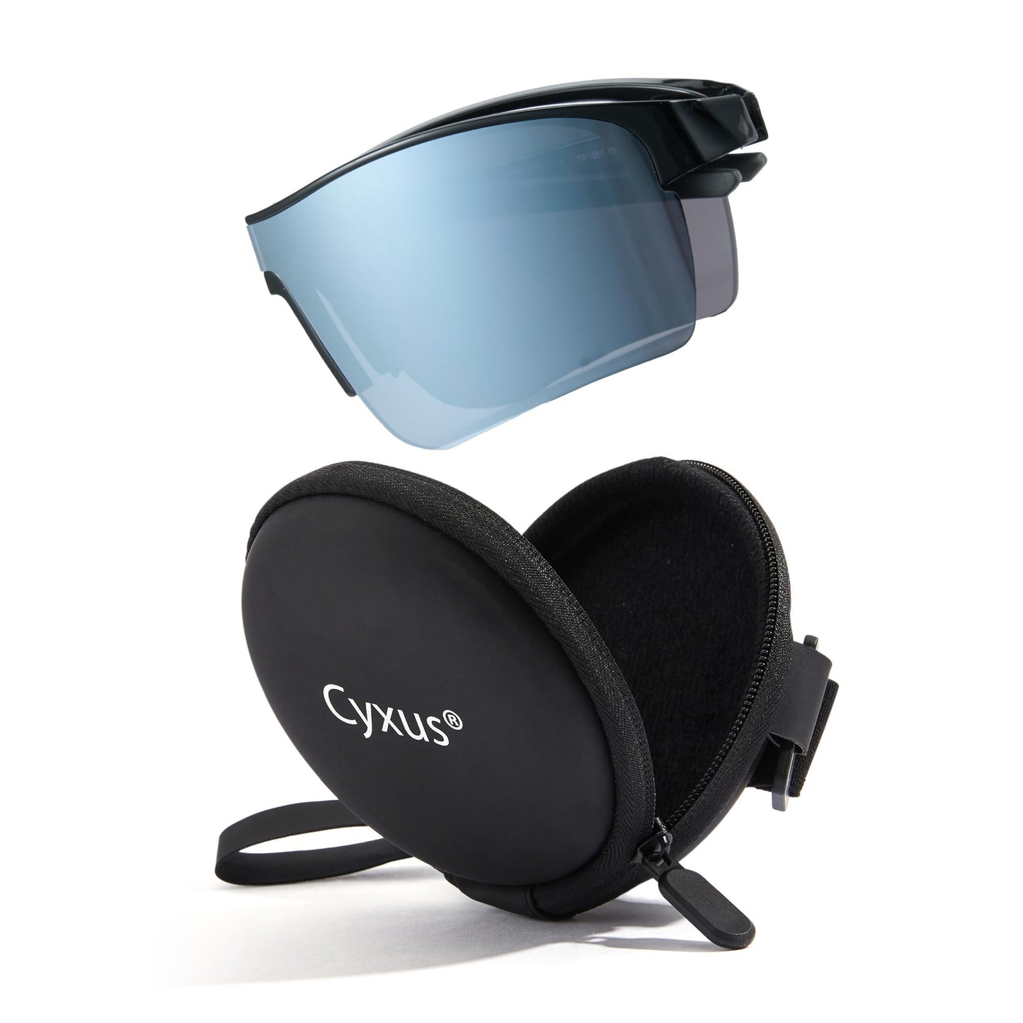 Cyxus Folding Cycling Running Sunglasses Men Rectangle TR90 Frame Lightweight Sport UV400 Protection 1242