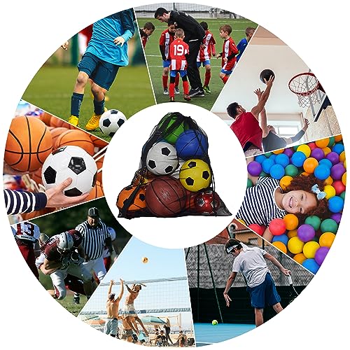 Heavy Duty Mesh Ball Bag - 30x40 Inch Sports Equipment Organizer