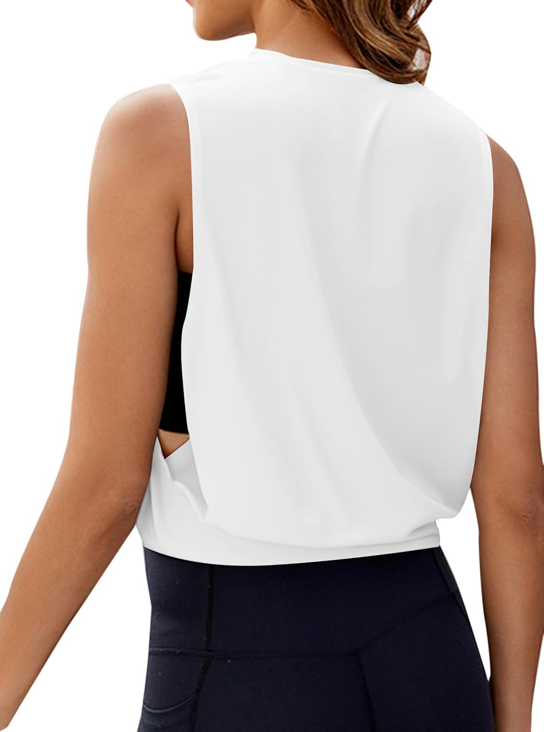 Remidoo Women's Sleeveless Crop Tank Top - Open Side Design for Gym Workouts | Athletic Shirt