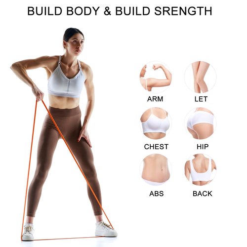 12 Pcs Resistance Bands - Pull Up Assist, Strength Training & Physical Therapy for Home Gym | Exercise Loop Bands for Men & Women (Red15-35lbs)