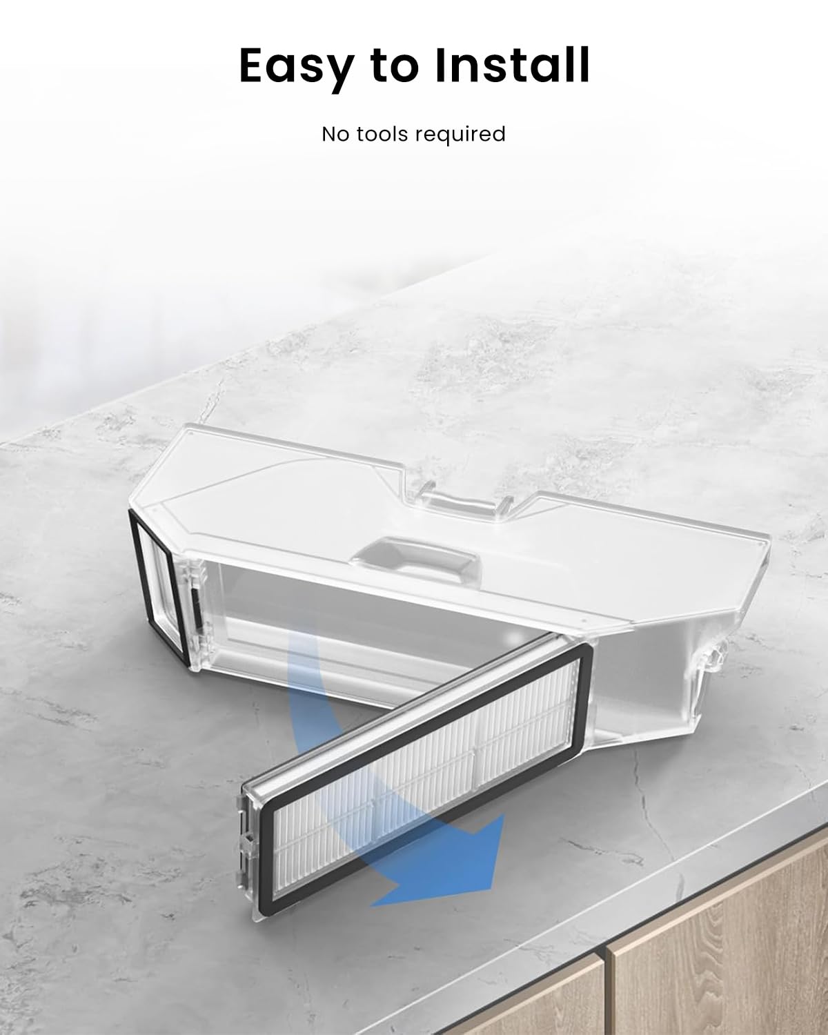 4Pack Washable Filter Replacement Parts For Roborock Qrevo MaxV,Qrevo S,Qrevo Plus,Qrevo Pro,Qrevo Curv,Qrevo Curv S5X,Qrevo Edge,Qrevo Edge S5A,QV35A Robot Vacuum Cleaners, High Efficiency Filters