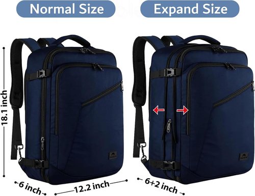 MATEIN Travel Backpack - 27L Water-Resistant Carry-On | Convertible Daypack for Hiking & Work - Blue
