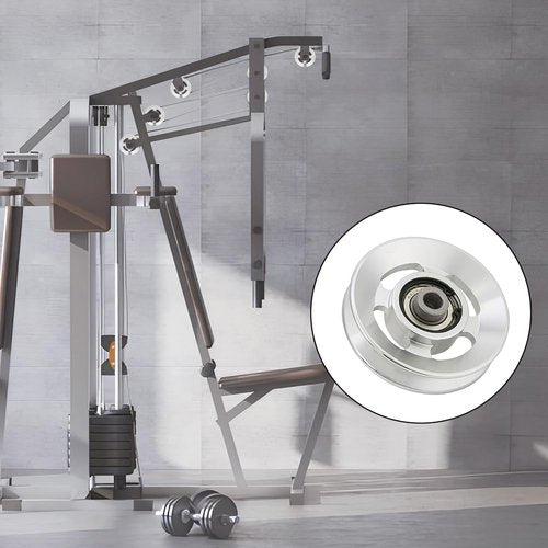 Leopacat 90mm Aluminum Gym Pulley - System Exercise Attachments for Alloy Fitness Equipment Cable Machine Wearproof Spare Part Strength Accessory Universal Aluminum Wheel Home Garage Door