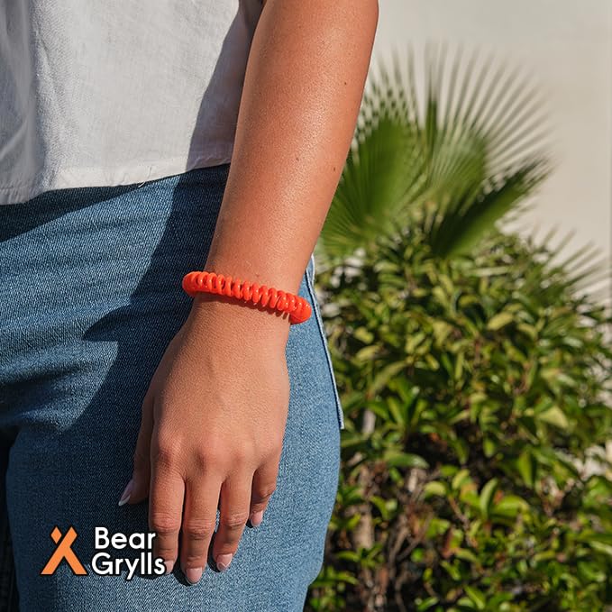 Bear Grylls Mosquito Repellent Wristbands – DEET-Free, Adjustable, 10 Pack