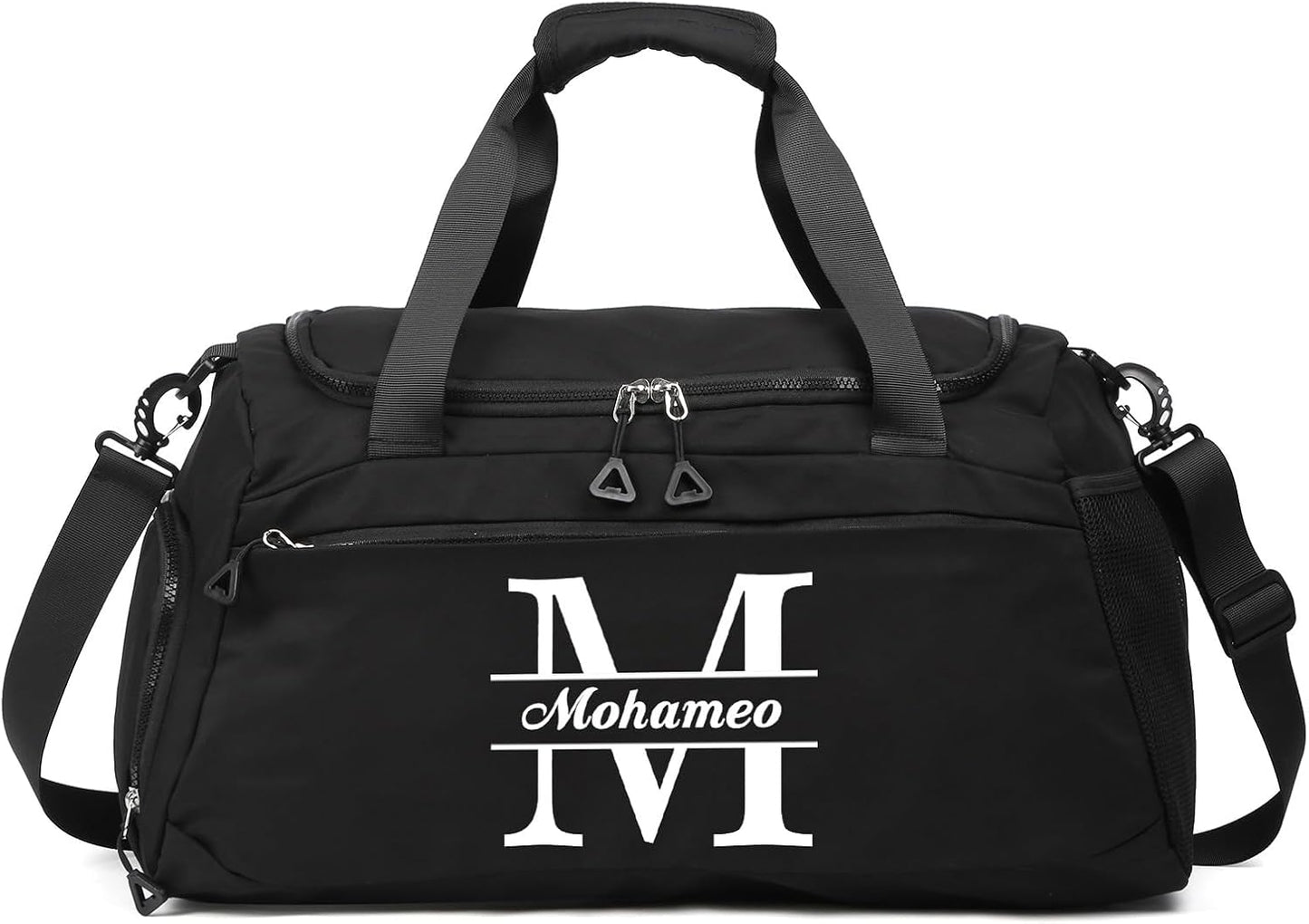 Skiennix Personalized Travel Duffel Bag - Custom Name Oxford Cloth Gym Bag with Shoe & Wet Pockets | Ideal Weekender Gift for Men & Women