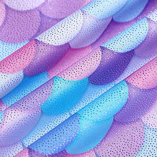 Girls' Gymnastics Leotard - Shiny Rainbow Unicorn Design