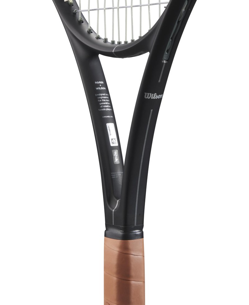 Wilson RF 01 Future Strung Performance Tennis Racket - Grip Size 1-4 1/8", Strung with Sensation 16 Natural at Mid Range Tension