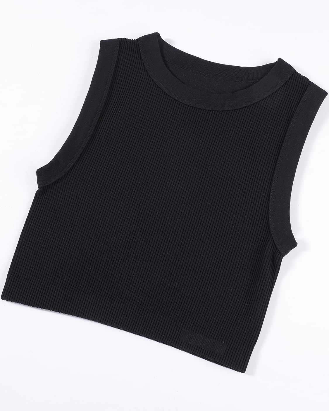 AUROLA Essentials Sleeveless Ribbed Tank Top - Comfortable Activewear Crop for Women