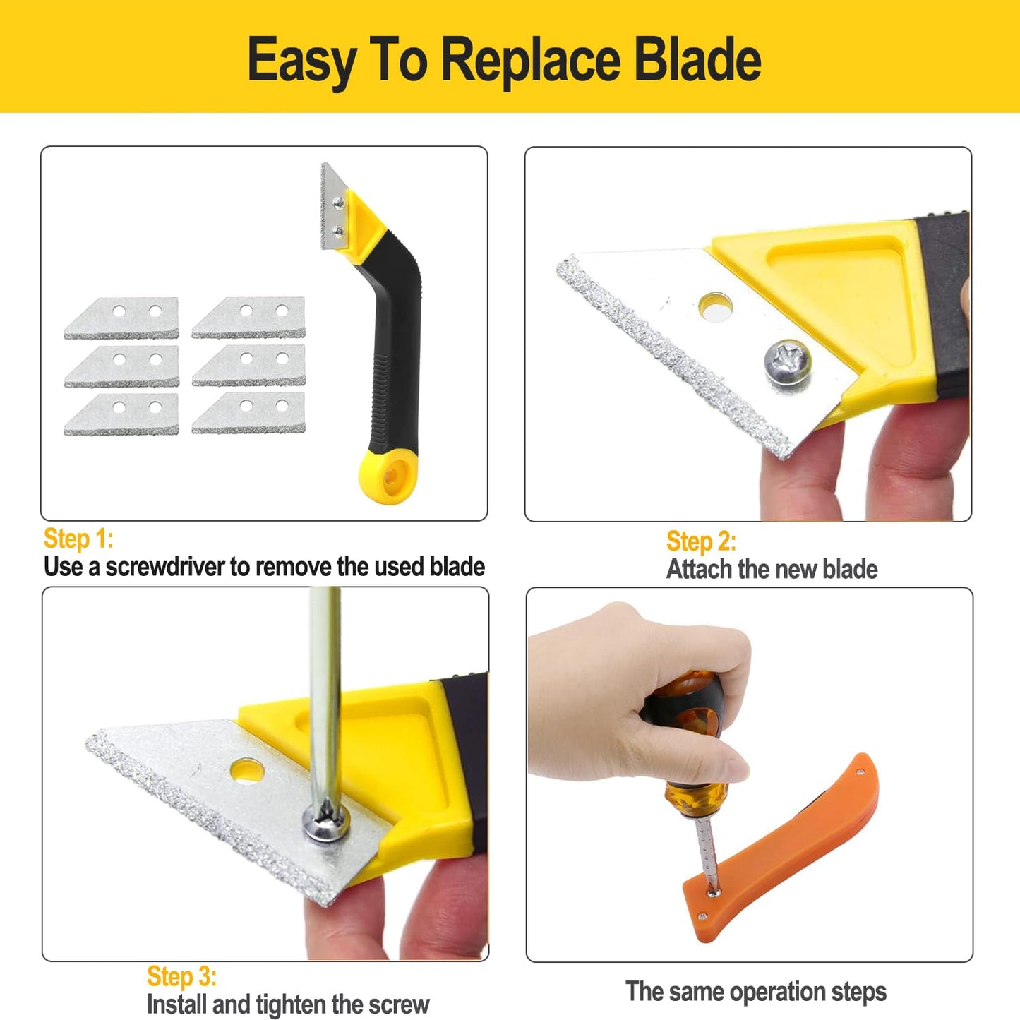 LABOFiC 14pcs Grout Removal Tool Kit, 2 Tile Grout Saws with 6 Extra Blades, 2 Grout Hand Saw with 4 Extra Blades, Tile Joint Cleaning Tools, Ideal for Tile Gap Cleaning and Repair