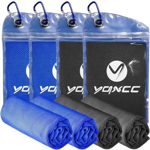 YQXCC 4 Pack Cooling Towels 40"x12", Cold Cool for Neck & Face