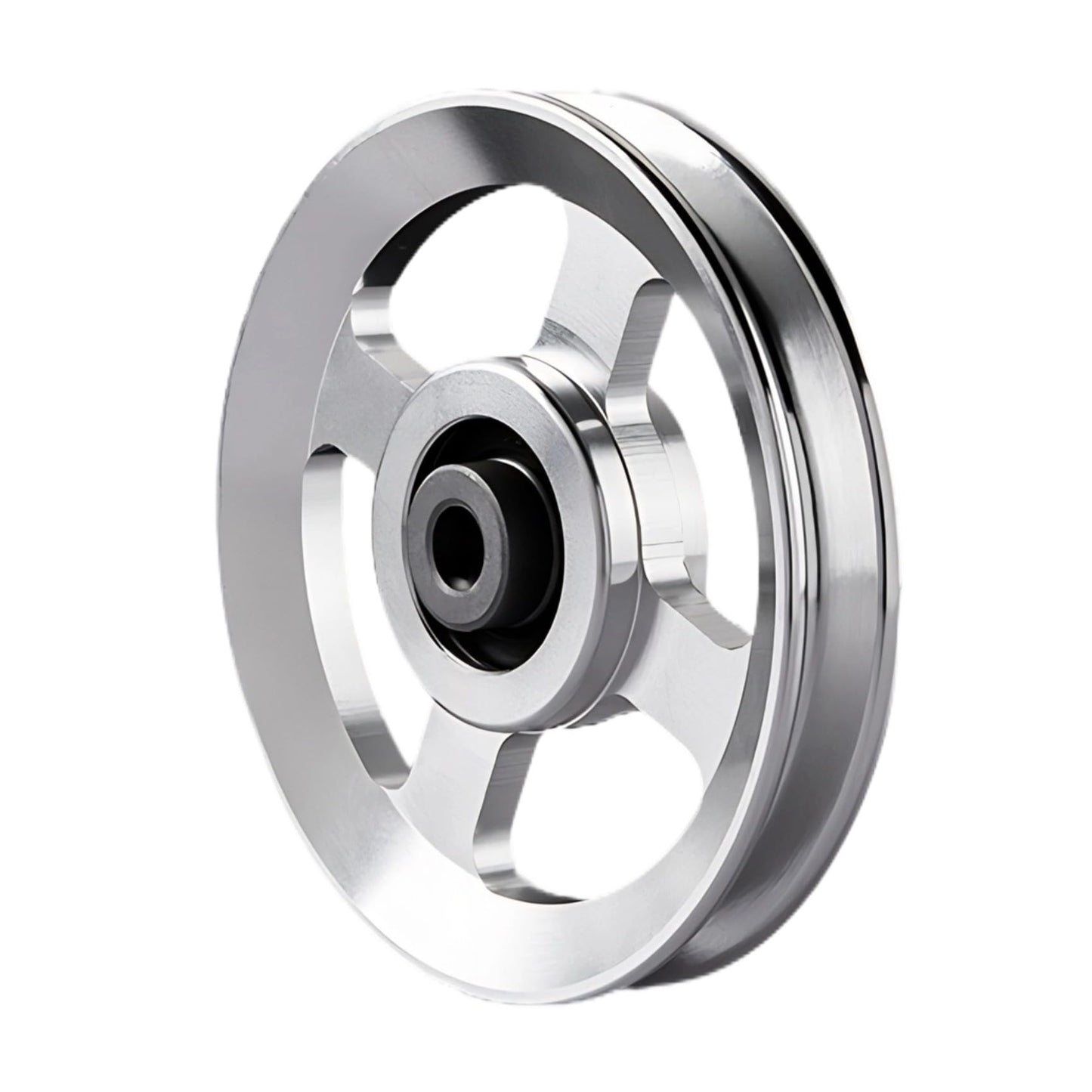 Ezweiji Aluminum Pulley Wheel, 88-90mm Universal Aluminum Alloy Bearing Pulley Wheel for Cable Machine Gym Equipment Part Garage Door