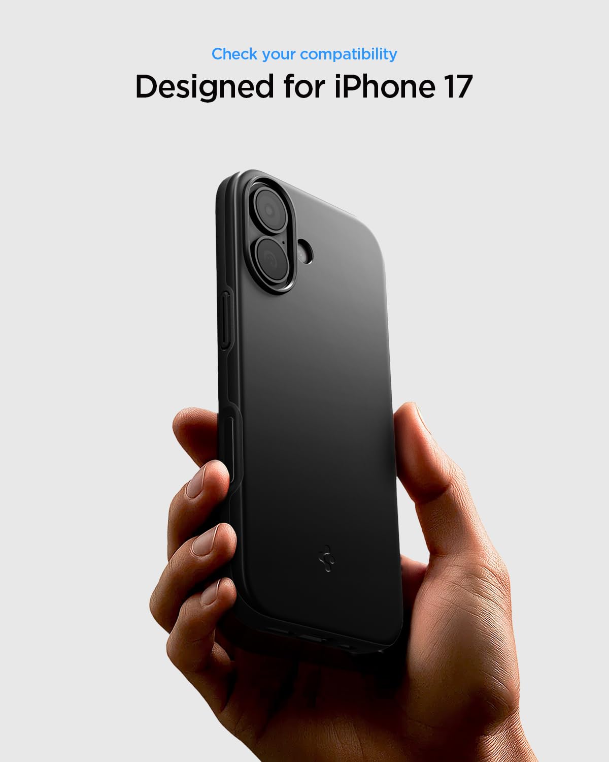 Spigen for iPhone 17 Case, Thin Fit MagFit [TPU Covered Camera Control] [Compatible with MagSafe] - Black