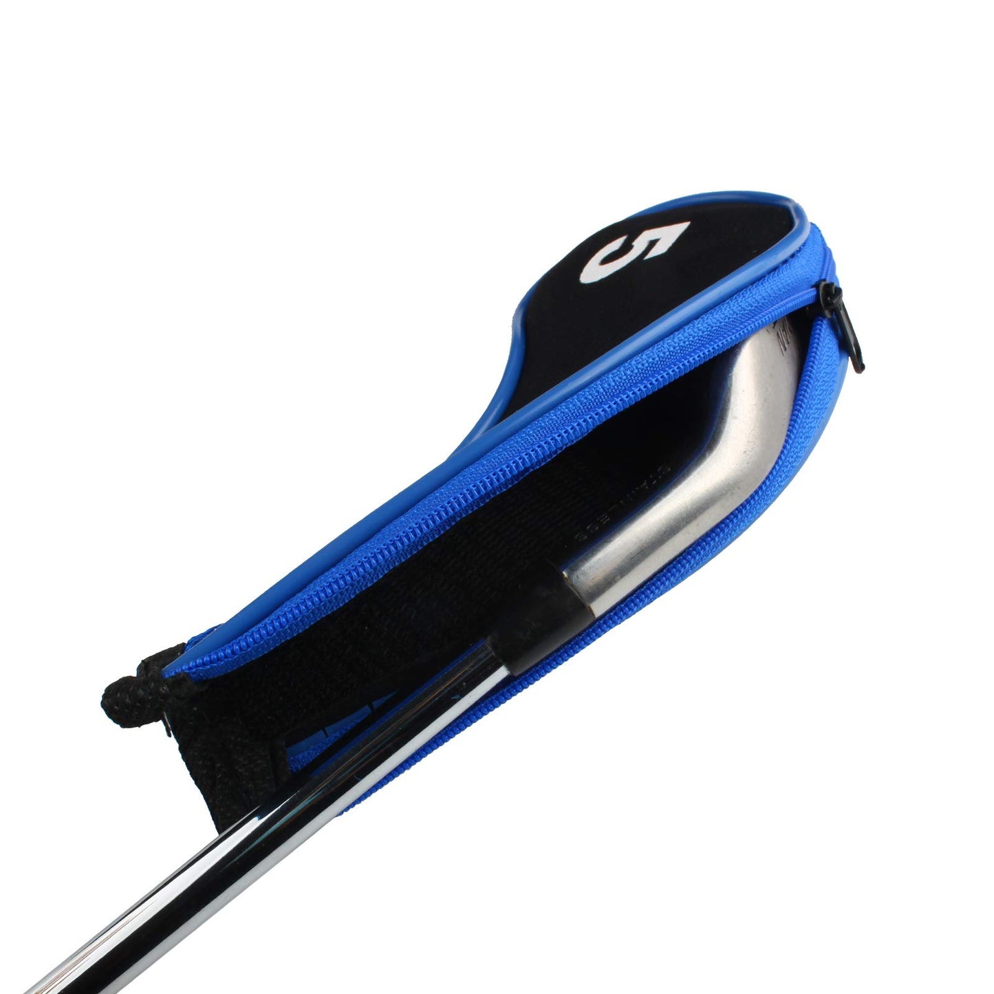 Andux Golf Iron Wedge Club Head Covers 10pack/Set Black/Blue