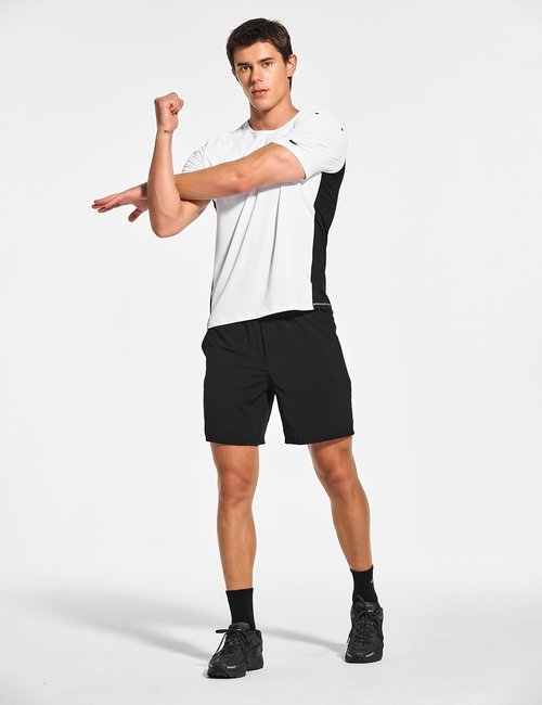 DEMOZU Men's Athletic T-Shirt - Quick Dry Moisture-Wicking Short Sleeve Tee | Big & Tall Sizes