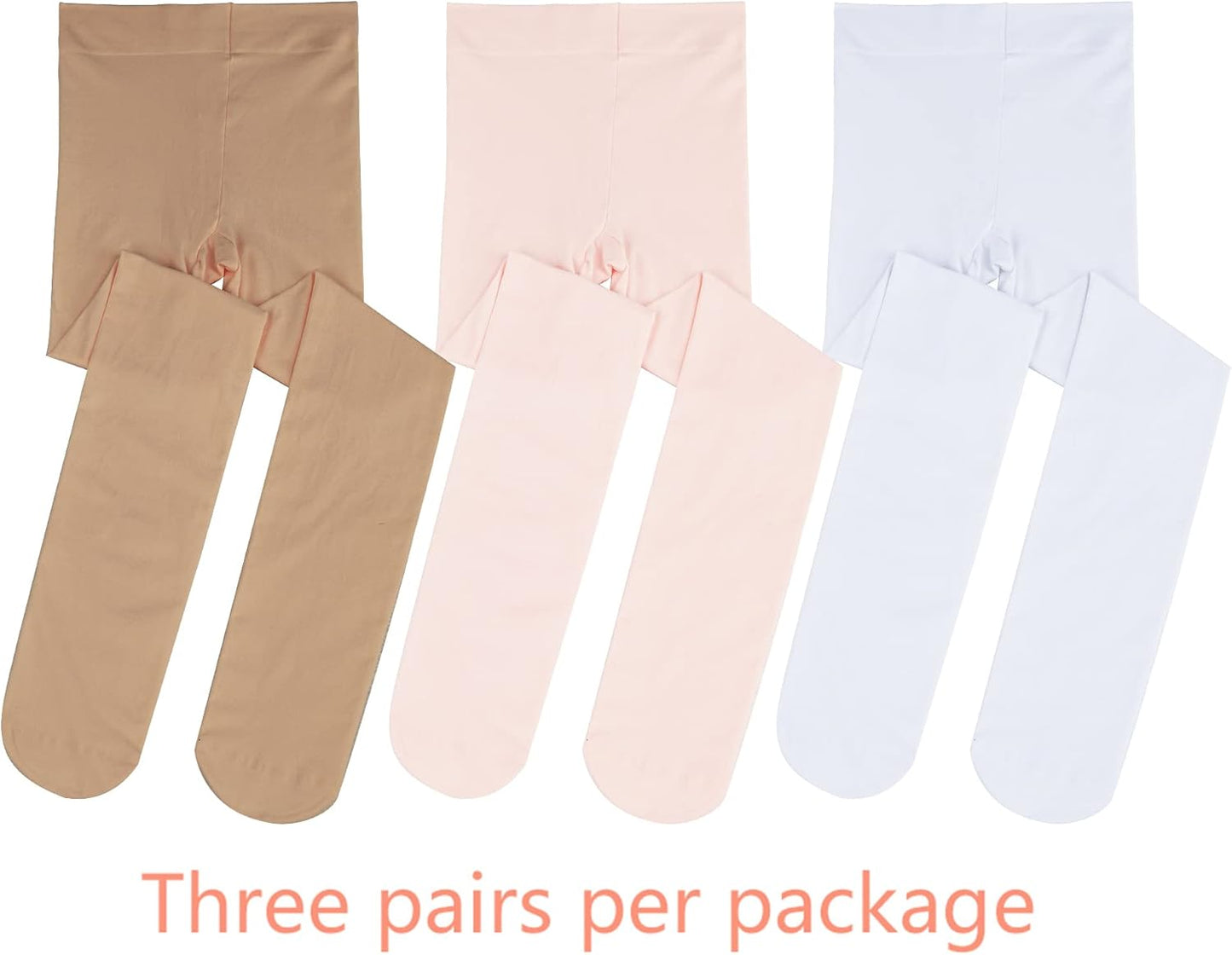 Stelle Ultra Soft Pro Dance Tights | Ballet Footed Tights for Girls - Toddler to Big Kid Sizes
