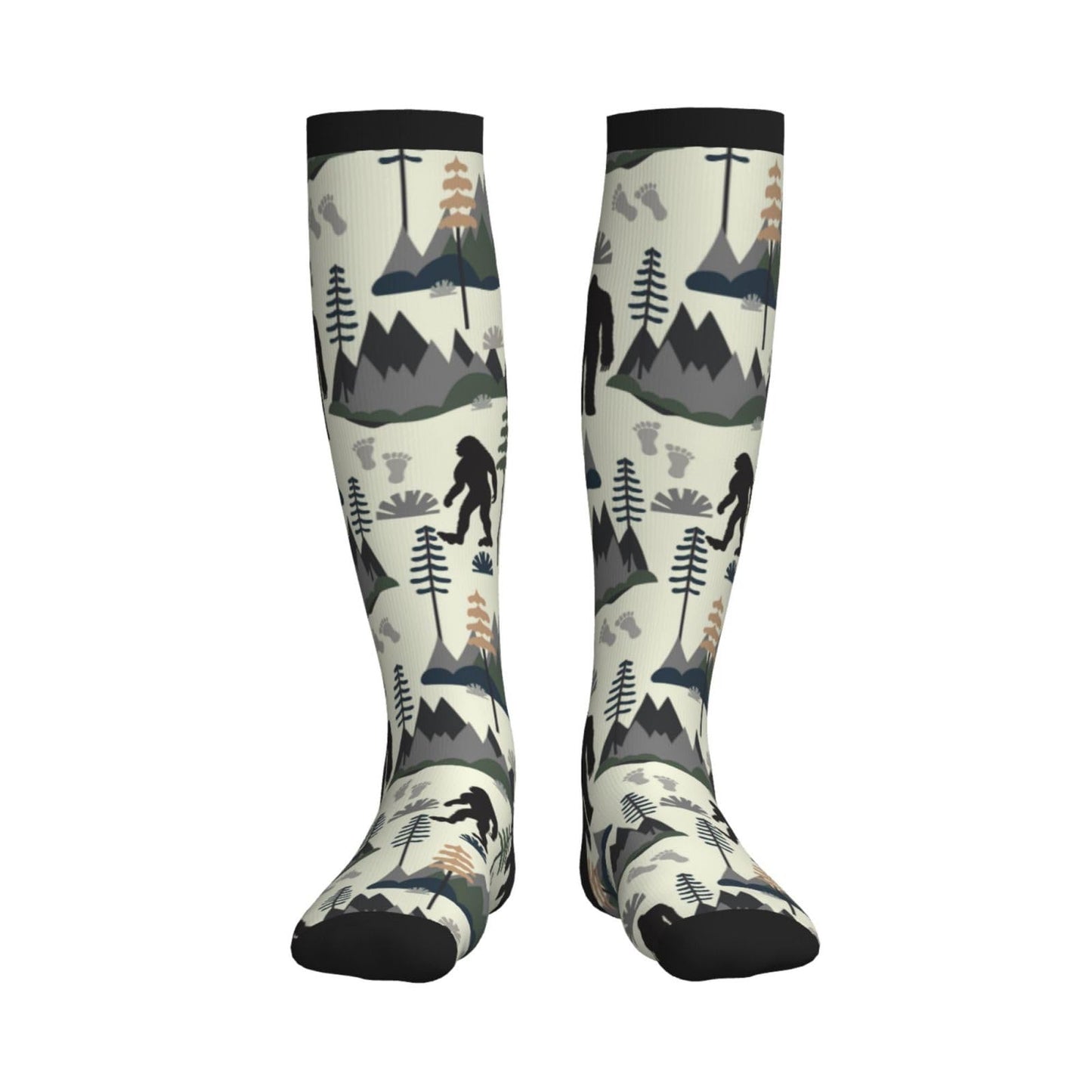 Bshuey Big Sasquatch Foots Compression Socks For Women & Men Circulation 15-20 Mmhg Knee High Best Support For Travel Running Athletic