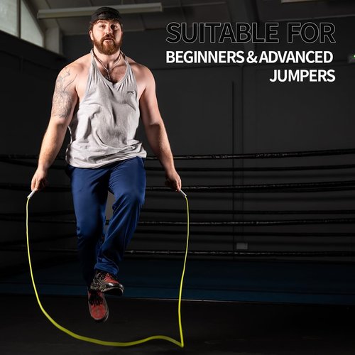Hererope 6MM PVC Jump Rope - Adjustable Skipping Rope for Fitness, Speed, and Cardio Training