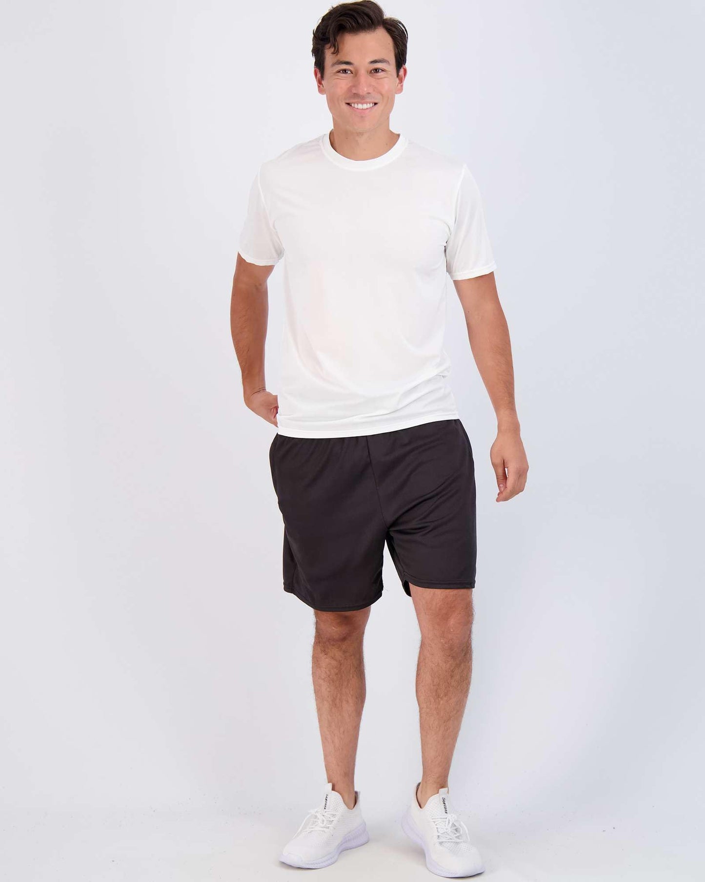 Real Essentials 5 Pack: Men's Dry-Fit Short Sleeve Crew Neck T Shirts Fitness Running Gym Workout Cool Exercise Athletic Tee, Set 9, Small