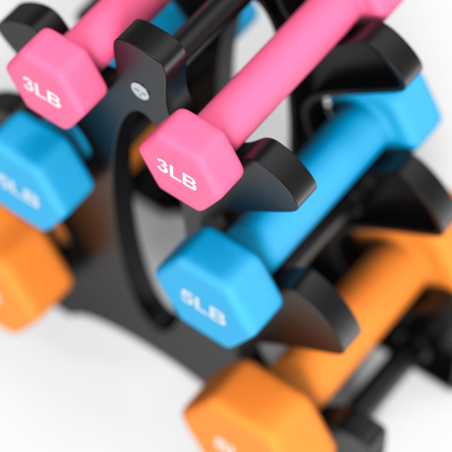 Portzon Weights Dumbbells Set with Various Color and Weights and Compatible, 1-15 LB, Anti-Slip, Anti-roll, Hex Shape