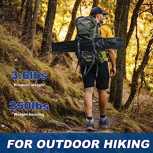 WEIDIORME 2-Pack Black Lightweight Folding Camping Chairs for Adults & Teens - Small Size, Portable, Compact with Carry Bags