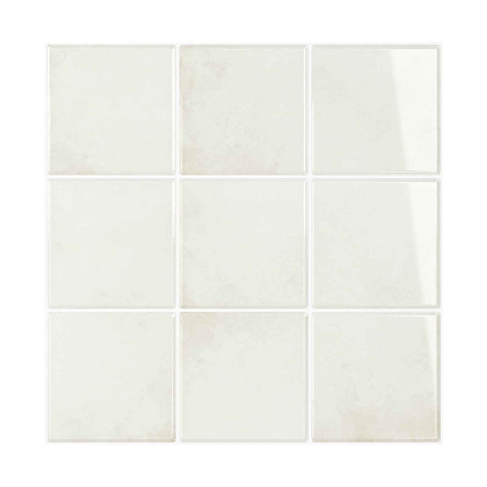 VEELIKE Cream Beige Peel and Stick Backsplash for Kitchen Square Peel and Stick Tile Backsplash 6 Sheets Self Adhesive Back Splash Tiles for Bathroom Waterproof Ceramic Wall Tile Stickers 12''x12''