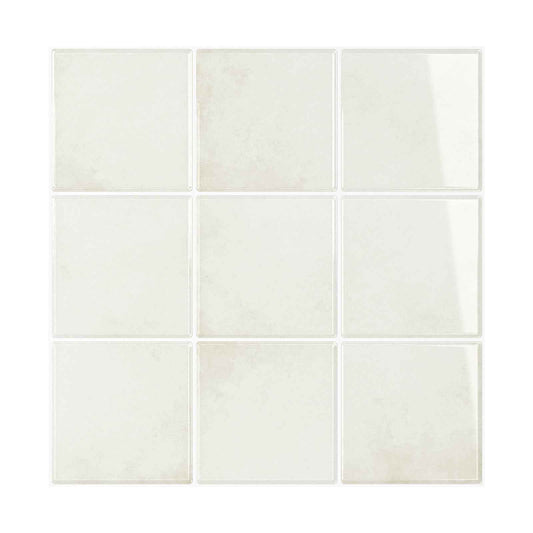 VEELIKE Cream Beige Peel and Stick Backsplash for Kitchen Square Peel and Stick Tile Backsplash 6 Sheets Self Adhesive Back Splash Tiles for Bathroom Waterproof Ceramic Wall Tile Stickers 12''x12''