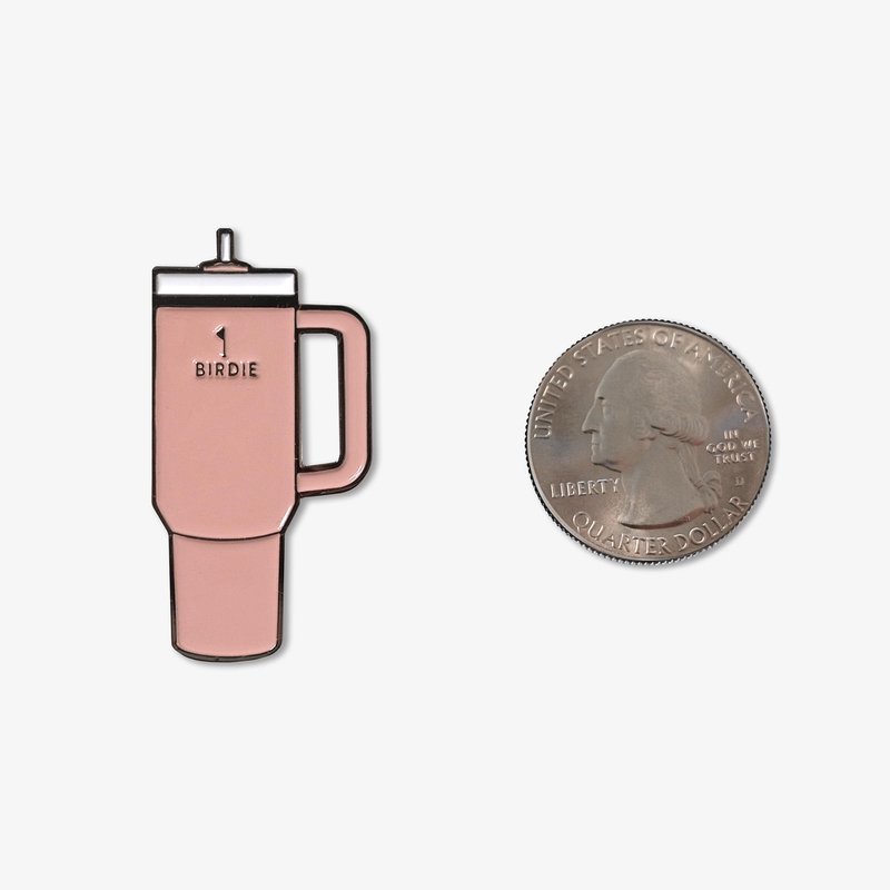 Pink Tumbler Golf Ball Marker with Hat Clip - Funny Golf Gift- Golf Accessories and Gifts