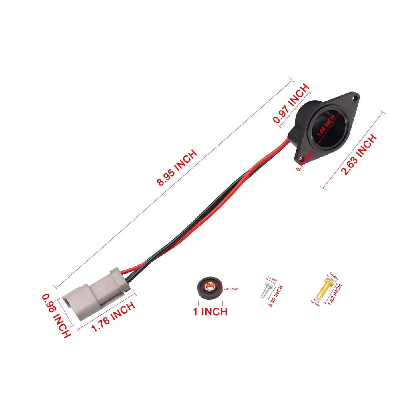 Speed Sensor, Replaces Club Car: 1027049-01, Fits Club Car: IQ and I2 Excel, Electric, 2004 and Newer, Ds and Precedent