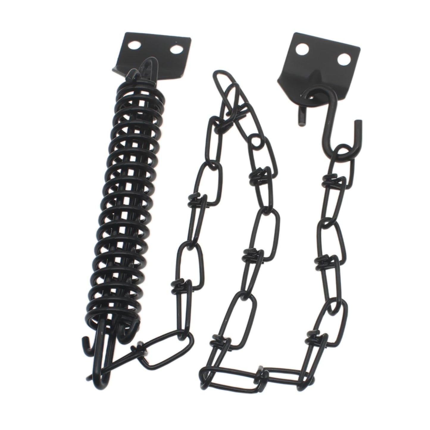 OZXNO 1set Screen Door Chain Storm Door Protector Chain and Spring Heavy Duty Storm Door Closer (Black)