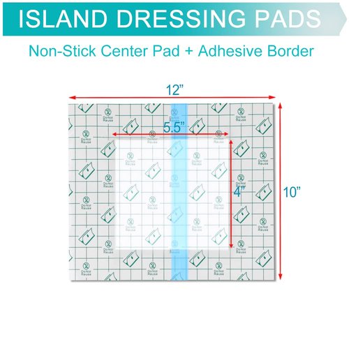 10"x12" Waterproof Shower Cover Incision Bandages for Large Wound with No Glue On The Center Adhesive Transparent Shower Protector Post Surgical Water Barrier Guard Pack of 7