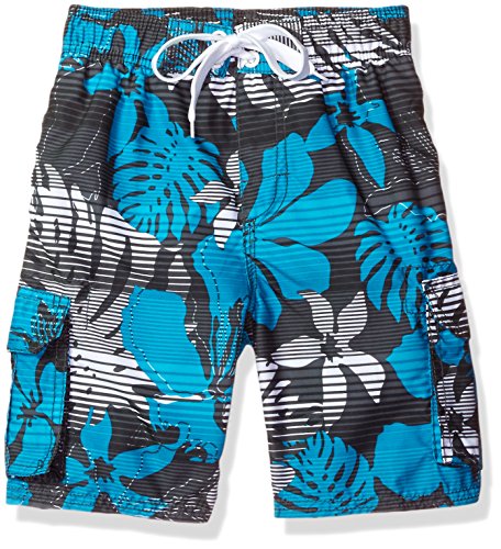 Boys' Quick Dry UPF 50+ Beach Swim Trunks - Paradise Charcoal