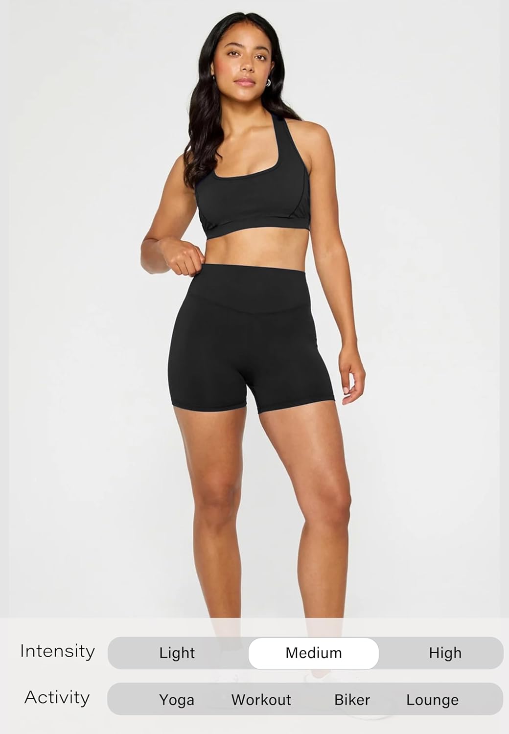 Olmlmt High Waisted Workout Biker Shorts for Women | No Front Seam Booty Design - 4.5 Inches