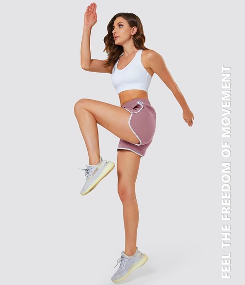 MAGCOMSEN Women's Athletic Shorts - Quick Dry Lightweight 3.5" Running & Gym Shorts with Pockets