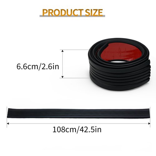 JERBOR 2PCS Upgrade Heavy Duty Golf Cart Floor Edge Guard Sill Protector for Club Car DS, Anti Collision Rubber Side Bumper Trim for 1013983 101347501