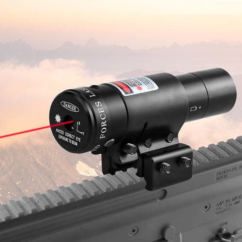 Beileshi Adjustable Dot Laser Sight Compact Tactical Red Laser Sight with Picatinny Mount Allen Wrenches for Hunting