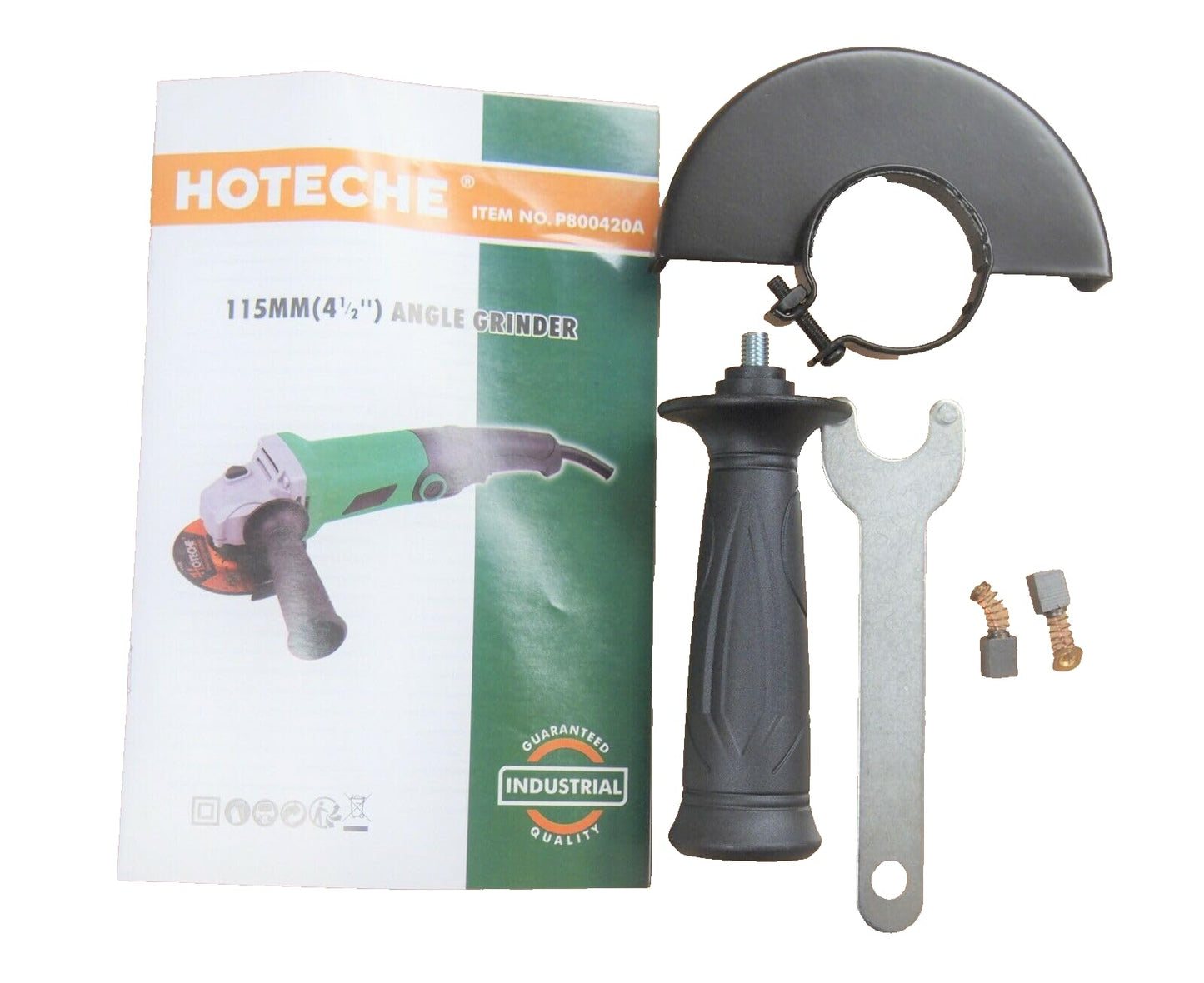 Hoteche 4-1/2" Electric Variable Speed Angle Grinder Trigger Grip Long Handle 950w
