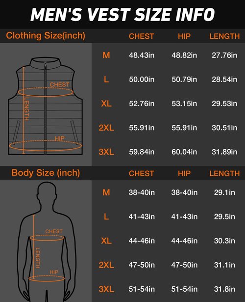 GISAEV Heated Vest for Men with 10,000ɱAh Βāttery Pack Included, Lightweight Winter Outdoor Men's Heating Vest (X-Large)