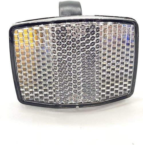 Czhotg Bike Reflectors and Safety Light Set - High-Intensity Prismatic Reflective Strips with Seatpost Mounts, (White)