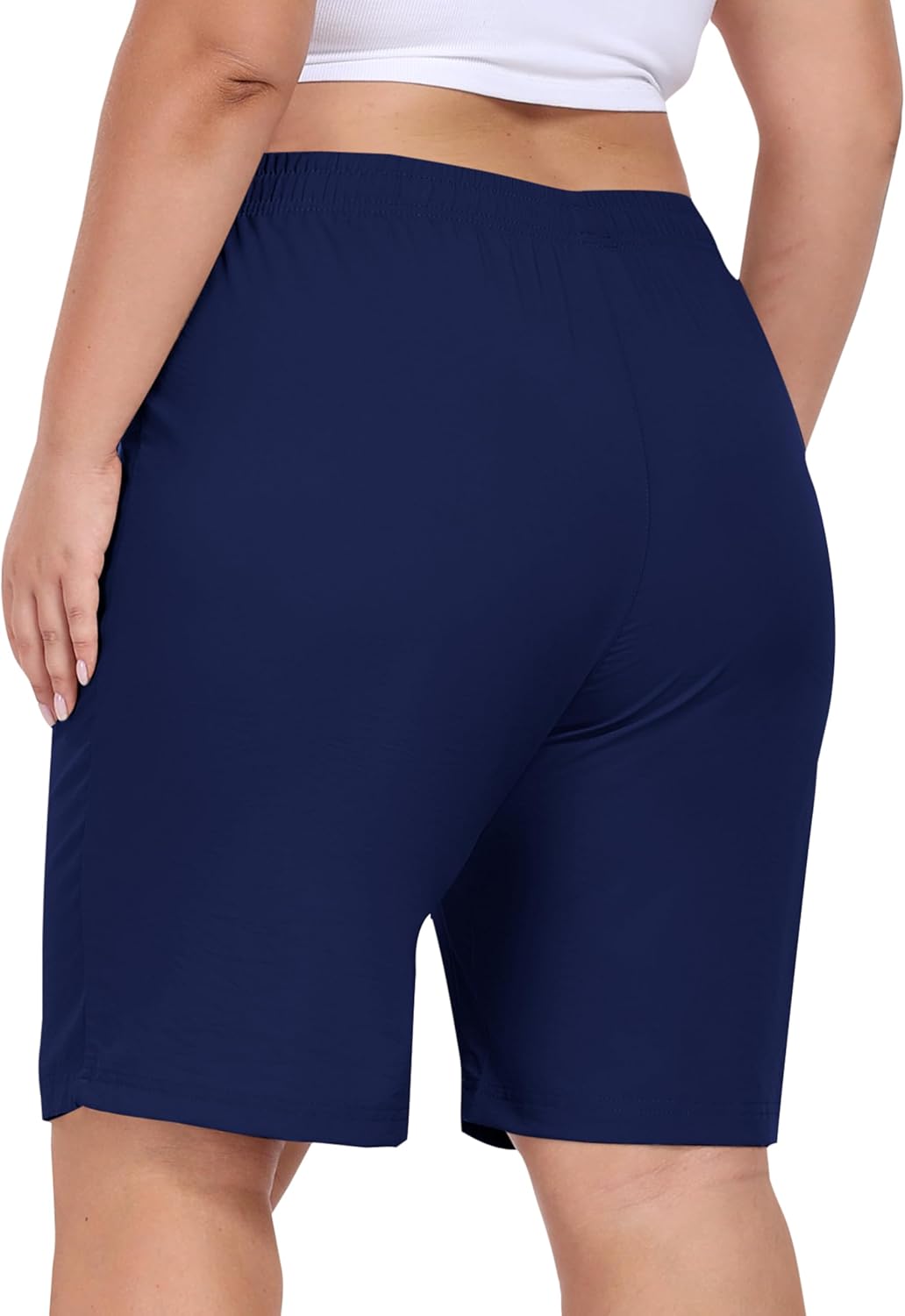 MoFiz Women's Plus Size Hiking Cargo Shorts - Quick Dry Lightweight Summer Shorts with Pockets | Navy 3XL