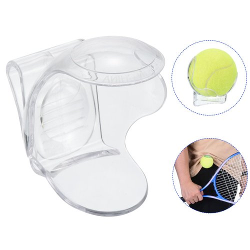 M METERXITY Tennis Ball Clip - ABS Tennis Accessories Waistband Clip Holder Sports Equipment, Light Weight, Apply to Tennis Sports (68 x 65 Mm, Transparent)