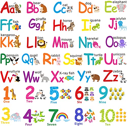 Animal ABC Alphabet Wall Decals - 6 Sheets for Kids Rooms