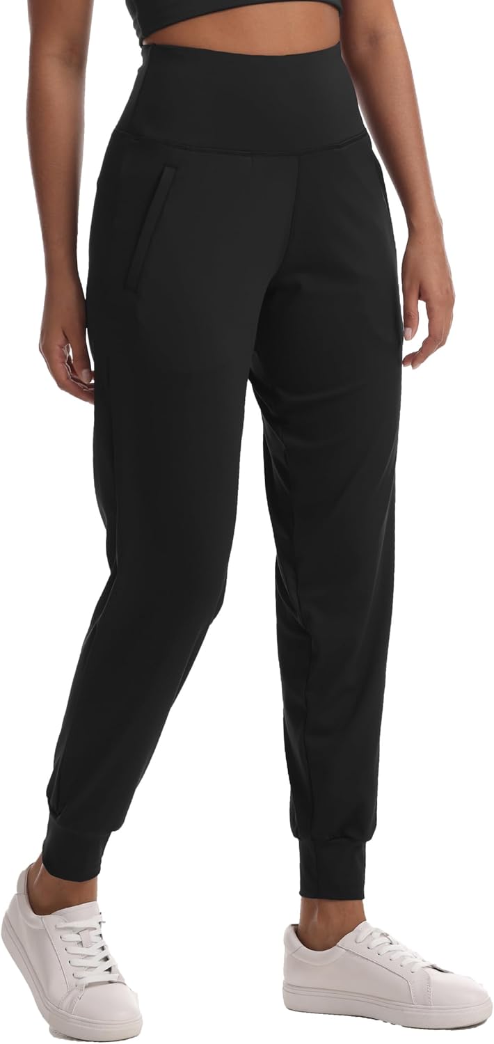 Skiennix Women's Joggers - Lightweight High Waisted Athletic Pants with Pockets for Yoga & Gym