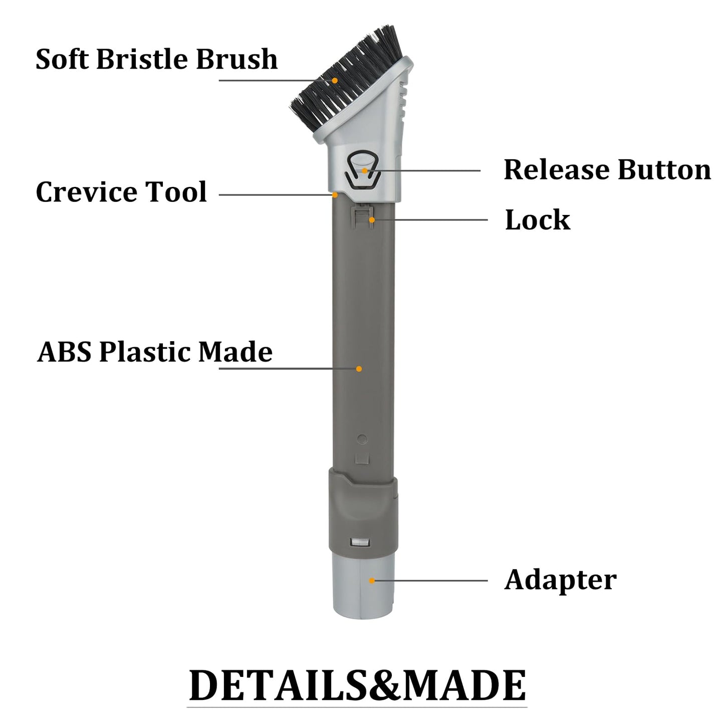 Crevice Duster Tool for Shark HV322 HV301 NV752 NV650 NV800 NV151 ZD201 LA502 AZ2001 HZ2002 Rotator/Rocket/Duoclean/APEX/Navigator Vacuum Cleaners Extended Reach Attachments Brush