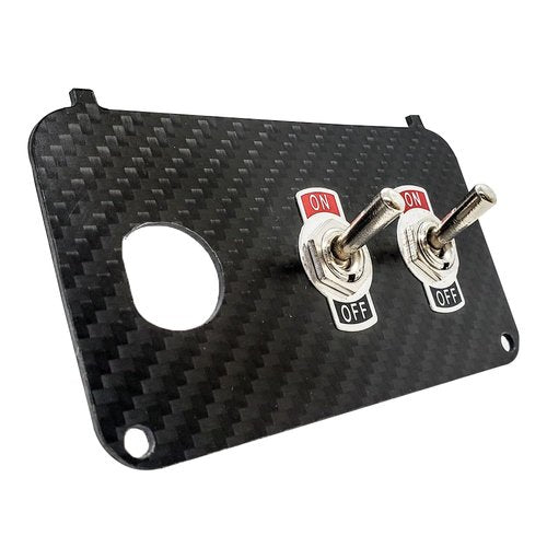 OZ-USA Carbon Fiber Golf Cart Key Plate with Aux Toggle Switch Compatible with EZGO TXT PDS Electric 36V 48V